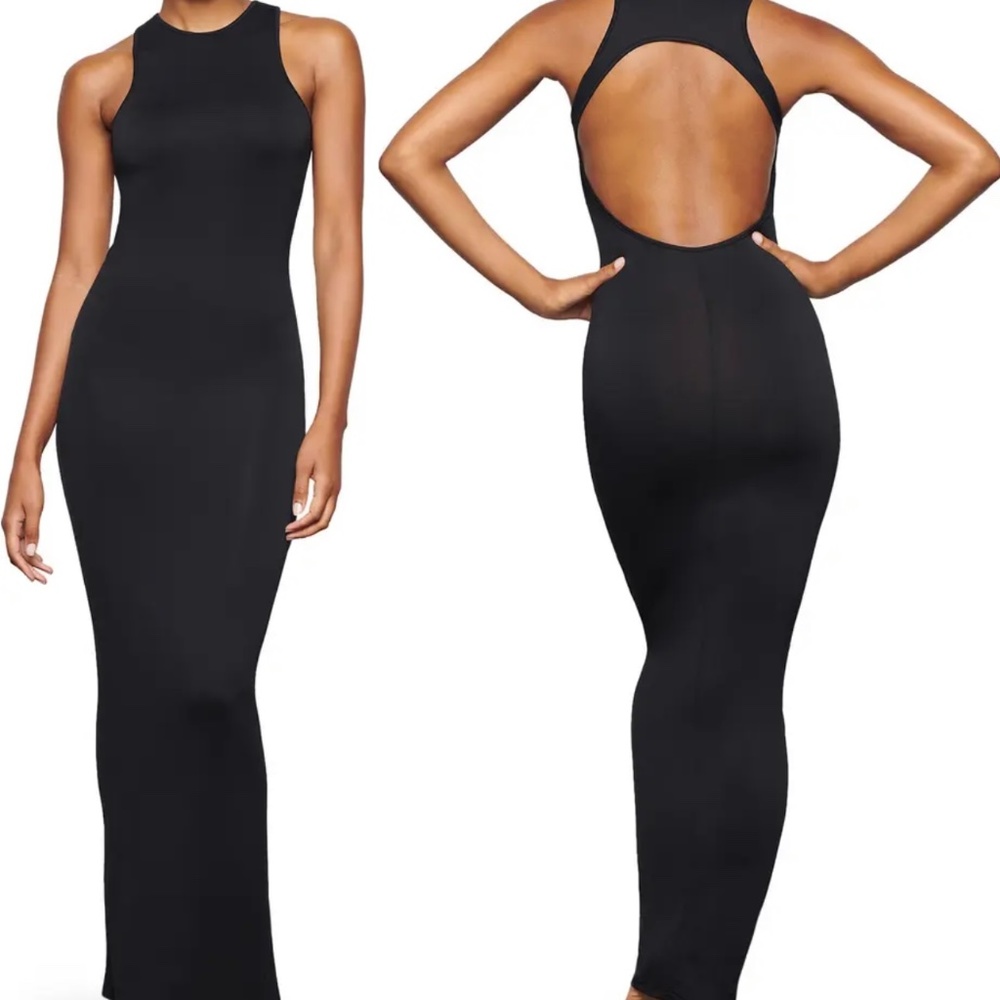 SKIMS Smooth Lounge Open Back Maxi Dress